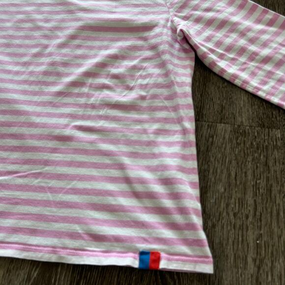 KULE Pink Stripe The Modern Long Sleeve Top XXL 100% Cotton Breton Classic Tee - Picture 11 of 16